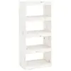 vidaXL Bibliothèque/Séparateur de pièce Blanc 60x30x135,5cm Pin solide