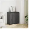 vidaXL Armoire latérale gris 60x36x65 cm bois de pin massif