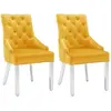 vidaXL Chaises à manger lot de 2 jaune velours