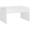 vidaXL Table basse blanc 68x50x38 cm bois d'ingénierie 808332