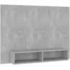 vidaXL Vidaxl Meuble Tv Mural Gris Béton 120x23,5x90 Cm Aggloméré