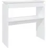 vidaXL Vidaxl Table Console Blanc 80x30x80 Cm Bois D'ingénierie