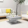 vidaXL Table basse Gris béton 57x57x30 cm Aggloméré