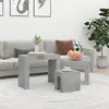 vidaXL Tables basses gigognes 3 pcs Gris béton Aggloméré