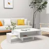 vidaXL Table basse Blanc 105x55x32 cm Aggloméré