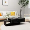 vidaXL Table basse Noir 105x55x32 cm Aggloméré