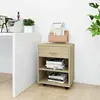 Vidaxl armoire à roulettes chêne sonoma 46x36x59 cm bois d’ingénierie