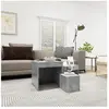 vidaXL Tables gigognes 3 pcs Gris béton Aggloméré