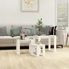 vidaXL Tables gigognes 3 pcs Blanc Bois d'ingénierie