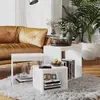 vidaXL Tables gigognes 3 pcs Blanc Aggloméré