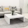 vidaXL Vidaxl Table Basse Blanc 100x100x35 Cm Bois D'ingénierie