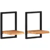 vidaXL Étagères murales 2 pcs 25x25x35 cm Bois d'acacia et acier