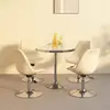 vidaXL Chaises pivotantes à manger lot de 4 Crème Tissu