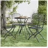 vidaXL Chaises pliables de jardin 4 pcs Maille métallique Anthracite