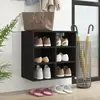 vidaXL Armoire à chaussures noir 52,5x30x50 cm
