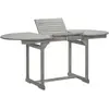 vidaXL Table à dîner de jardin (120-170)x80x75 cm Bois d'acacia massif
