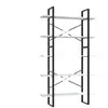 vidaXL Bibliothèque à 5 niveaux Blanc 100x30x175 cm Bois d'ingénierie