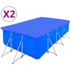 vidaXL Couvertures de piscine 2 pcs PE Rectangulaire 90 g/m² 394x207cm