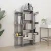vidaXL Vidaxl Bibliothèque Gris Béton 86x25,5x140 Cm Bois D’Ingénierie