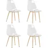 vidaXL Chaises à manger lot de 4 Transparent PET