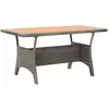 vidaXL Table de jardin Gris 120x70x66 cm Bois d'acacia massif