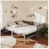 vidaXL Lit coulissant Gris Bois de pin massif 2x(90x200) cm