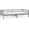 vidaXL Vidaxl Lit De Jour Sans Matelas Gris Bois De Pin Massif 90x200 Cm