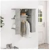 vidaXL Armoire de couloir Gris béton 97,5x37x99 cm Bois d'ingénierie