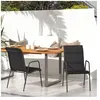 vidaXL Chaises de jardin 2 pcs Acier et textilène Noir
