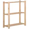 vidaXL Étagère de stockage 3 niveaux 80x28,5x90 cm Bois de pin massif