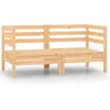 vidaXL Canapés d'angle de jardin 2 pcs Bois de pin massif