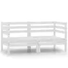 vidaXL Canapés d'angle de jardin 2 pcs Blanc Bois de pin massif