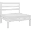 vidaXL Canapé central de jardin blanc bois de pin massif