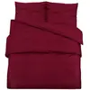 vidaXL Ensemble de housse de couette Bordeaux 200x200 cm Coton