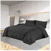vidaXL Ensemble de housse de couette Noir 220x240 cm Microfibre légère