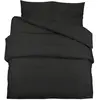 vidaXL Ensemble de housse de couette Noir 155x220 cm Microfibre légère