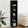 Vidaxl - Armoire d'angle Noir 33x33x164,5 cm Bois d'ingénierie Noir