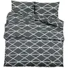 vidaXL Ensemble de housse de couette Gris 240x220 cm Coton