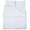 vidaXL Ensemble de housse de couette Blanc 200x200 cm Microfibre