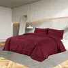 vidaXL Ensemble de housse de couette Bordeaux 200x200 cm Microfibre