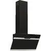 vidaXL Hotte murale 60 cm Acier et verre trempé Noir