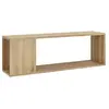 vidaXL Meuble TV Chêne sonoma 100x24x32 cm Aggloméré