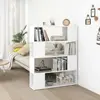 vidaXL Bibliothèque/Séparateur de pièce Blanc 100x24x124 cm