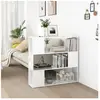 vidaXL Bibliothèque/Séparateur de pièce Blanc brillant 100x24x94 cm