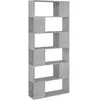 Bibliothèque/Séparateur de pièce Gris béton Bois d'ingénierie vidaXL