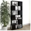 vidaXL Bibliothèque/Séparateur de pièce Noir 80x24x186 cm Aggloméré