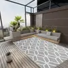 Vidaxl - Tapis d'extérieur Gris 140x200 cm pp Grey and white