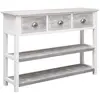 vidaXL Buffet Gris antique 108x30x76 cm Bois de Paulownia massif