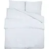 vidaXL Vidaxl Ensemble De Housse De Couette Blanc 155x220 Cm Coton