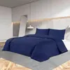 VIDAXL Ensemble de housse de couette Bleu marine 220x240 cm Coton
